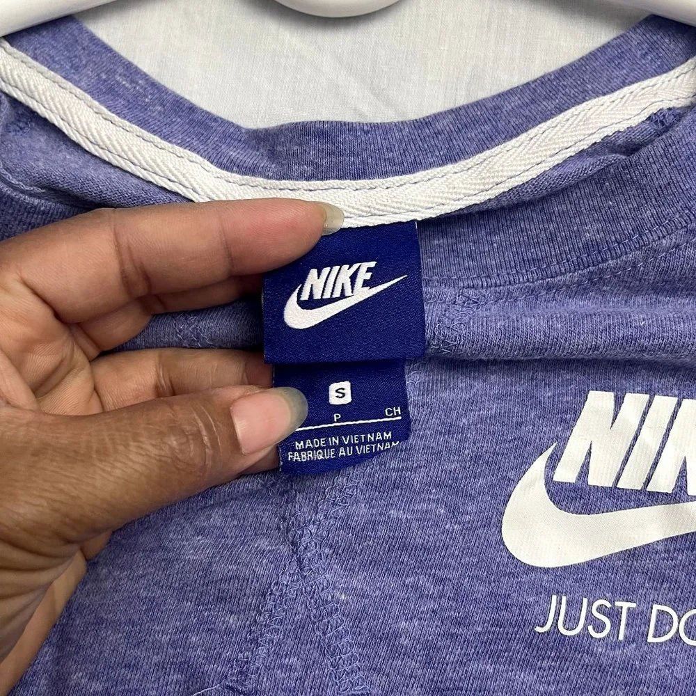 Nike Just Do it Women's Running Purple Long Sleeve Shirt Size S - Picture 7 of 10
